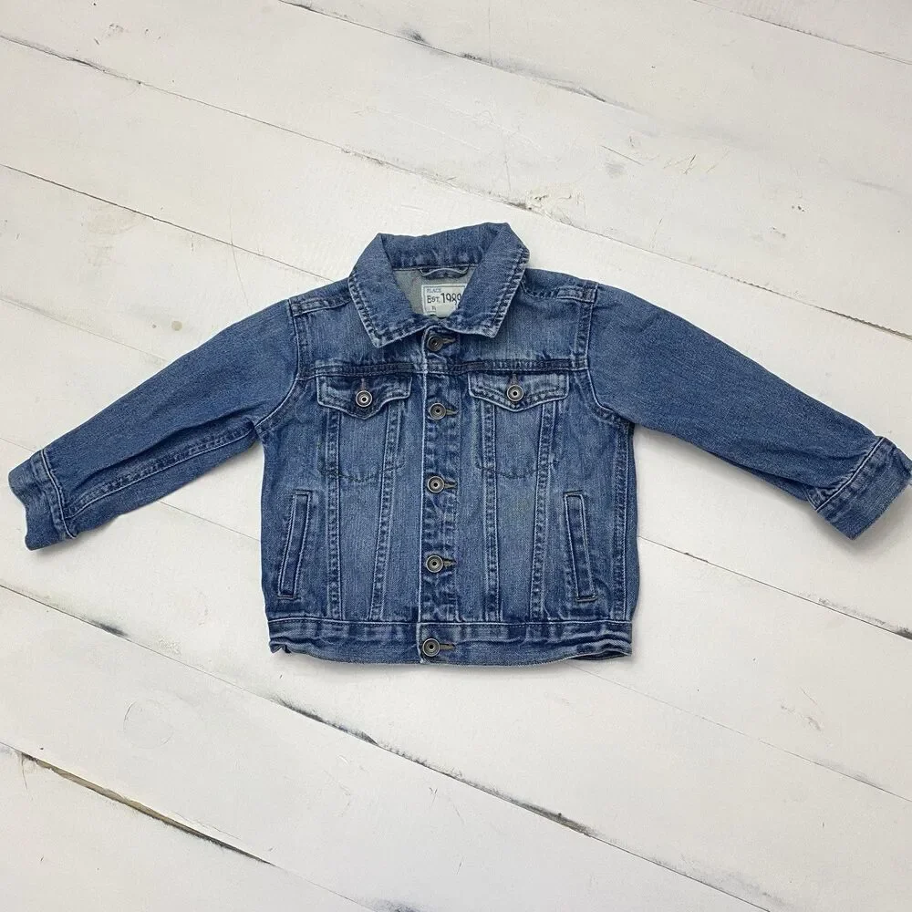 Dump Truck Embroidered Denim Trucker Jacket  Toddler 3T Children's Place